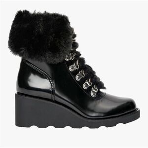 INC International Concepts Black Wedge Boots
